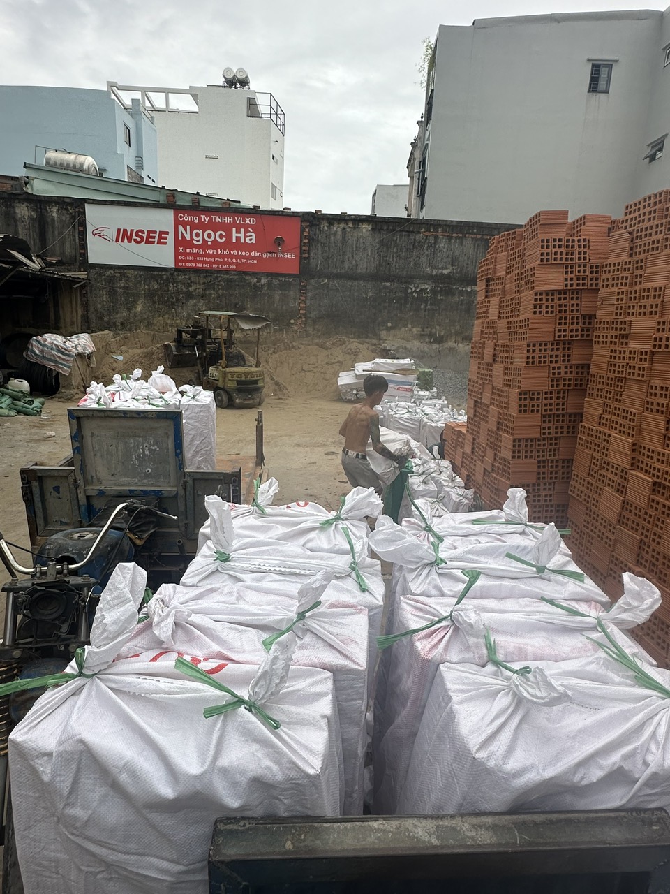 Quy trình vận chuyển cát đóng bao của công ty VẬT LIỆU XÂY DỰNG NGỌC HÀ