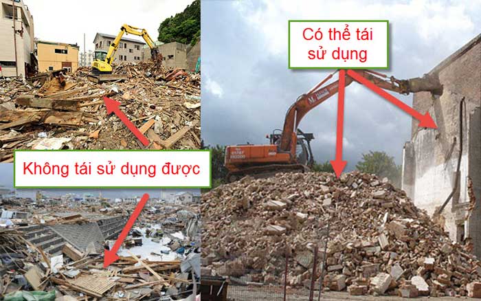 Xà bần không thể tái sử dụng